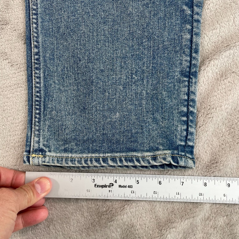 Faherty Blue Slim Straight Jeans Size 34 - would fit 35/36 - Picture 9 of 12